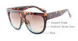 BOUTIQUE Woman Flat Top Mirror Sun Glasses Cat Eye Sunglasses French brand