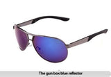Men's UV400 Polarized coating Sunglasses men Driving Mirrors Sun Glasses for Man with Case Box