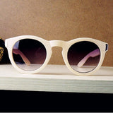Sun Glasses women Men Unisex Round Sunglasses Rivet Plastic Frame Round Eyeglasses Glasses