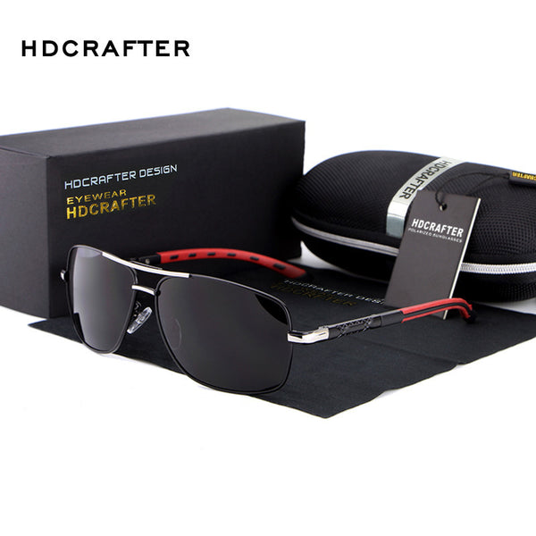Men Design Polarized Driving Sports Rectangle Sun Glasses UV400 Sunglasses Men with Box