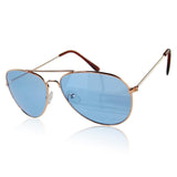 Retro sunglasses Radiation protection UV400 Men Women Sunglasses Reflective Lens Gold Silver Frame