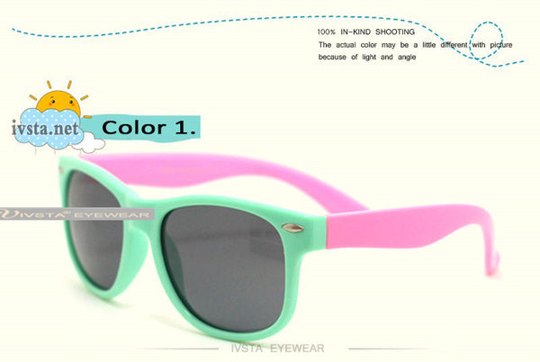 IVSTA Kids Sunglasses Polarized Child glasses frame TR90 Sport Silicone children eyeglasses Flexible Rubber Rivet 802