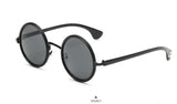 Vintage Steampunk Round Sunglasses Women Metal Mercury Reflective Circle Sunglass Retro Points Men Brand Sun Glasses 5201