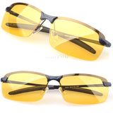 Polarized Sunglasses Night Vision Goggles men's car Driving Glasses Anti-glare Silver/Black Alloy Frame glasses 67