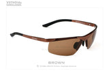 VEITHDIA Brand Men's Polarized Sunglasses Rimless Rectangle Driving Mirror Sport Mens Sun Glasses men 6501