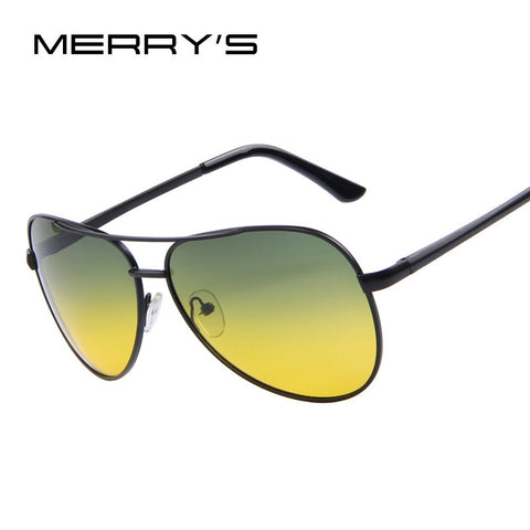 MERRY'S Men Polarized Sunglasses Night Vision Driving Sunglasses 100% Polarized Sunglasses