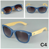Amazing Stereoscopic Woodgrain Effects Walkers Sunglasses Plastic Frame & Natural Bamboo Legs Fixed By Strong Metal Hinges