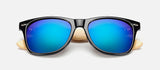 Rivets classic bamboo sunglasses mens women real bamboo sun glasses mirror matte black uv400 gafas sol