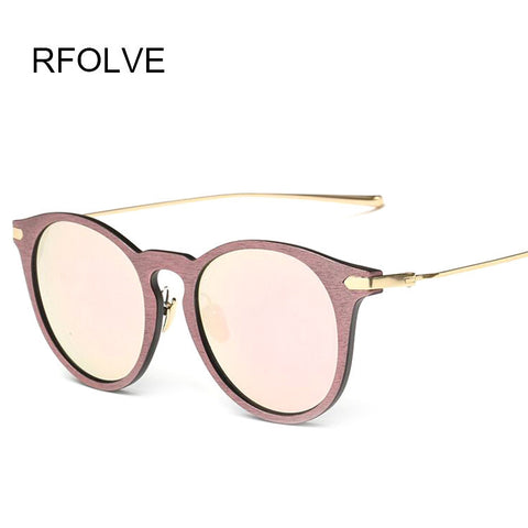 Newly round women sunglasses, design wood frame sunglasses masculino