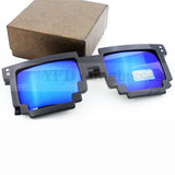 Deal with it Glasses Pixel Sunglasses Women Men Mosaic Sun Glasses Men's Women's Glasses CNC Design Retro