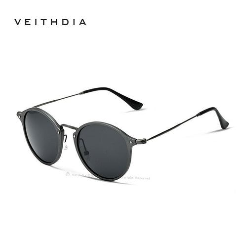 VEITHDIA Brand Unisex Sun Glasses Polarized Coating Mirror Driving Sunglasses Round For Men/Women 6358