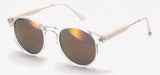 Strong Round Sunglasses Brand Women Keyhole Sun Glasses Transparent Frame Men Mirror Lens Coating Gafas UV400
