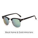 Classic Sunglasses Men Women Brand Half Metal Mirror Sun Glasses Gafas UV400 PA0528