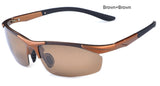 Sport Car Driving Polarized Sunglasses Men Half Frame TR90 Sun Glasses Light-Weight Driver Night Vision
