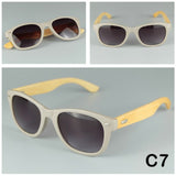 Amazing Stereoscopic Woodgrain Effects Walkers Sunglasses Plastic Frame & Natural Bamboo Legs Fixed By Strong Metal Hinges