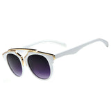Vintage Women Men Sunglasses Black Leopard Round Frame Cat Eye Eye Glass