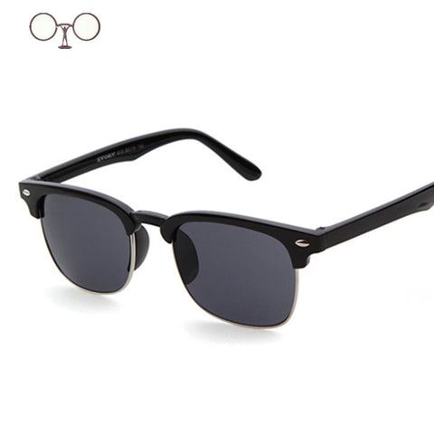 Half-frame Brand Sunglasses Women Men Square Sun Glasses Retro Rimless Eyeware lunttes 6130