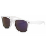 Unisex Classic Retro Sunglasses White Frame Mirror Lens