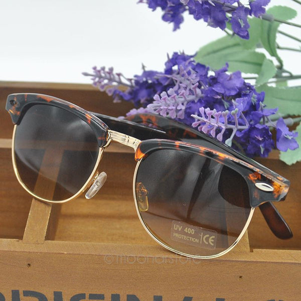 Retro Vintage Oval Glasses Inspired Half Frame Men Women Sunglasses Sunglass gafas de sol