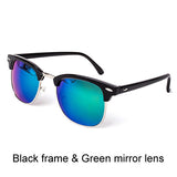 Classic Half Metal Sunglasses Men Women Brand Mirror Sun Glasses Gafas UV400 Man Shades CC0462