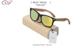 Women Wood & Plastic Sunglasses Water Blue Mirror Lens Bamboo sunglasses Brand Logo Wood & Plastic Sunglasses