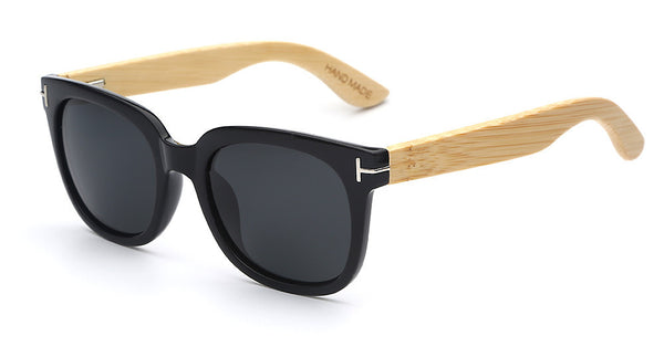 Totalglasses Mens Sun glasses Bamboo Polarized Yellow Wooden Sunglass Women Sunglasses Tom Brand