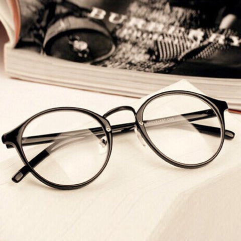 Mens Women Nerd Glasses Clear Lens Unisex Retro Eyeglasses Spectacles