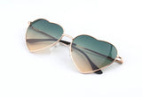 BOUTIQUE Heart Shaped Sunglasses WOMEN metal Reflective LENES sun GLASSES MEN sports Mirror