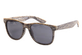 Sojos Sunglasses Women Men with Rivet Imitation wood Pattern Painting Pouch Packing sun glasses