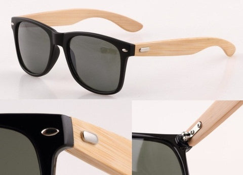 Sale! Products Men Women Glass Bamboo Sunglasses Retro Vintage Wood Lens Wooden Frame Handmade
