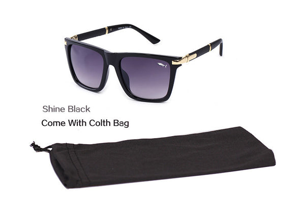Leather Sunglasses Men Driving Sun Glasses Brand Sports Shark Gafas Masculino