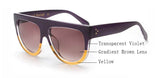 BOUTIQUE Woman Flat Top Mirror Sun Glasses Cat Eye Sunglasses French brand