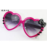 Bowknot Style Sunglasses Outdoor Love Heart-shaped Baby Kids Sunglasses Glass Child Goggles