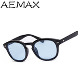 AEMAX Tint lens Super Star Johnny Depp Sunglasses Men Women Brand Vintage Sun Glasses Gafas AE118