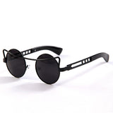 Women & men reflecting round sun glasses Sun Glasses metal frame Sunglasses vintage n389