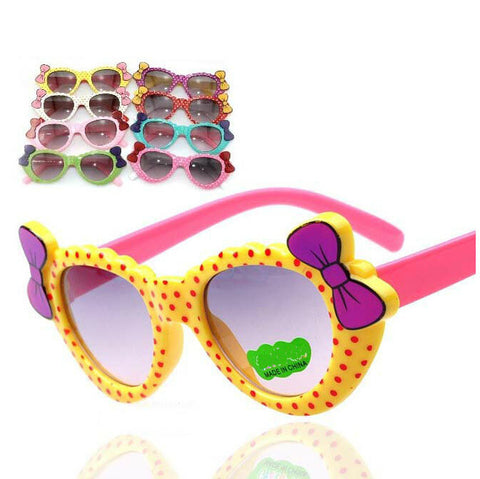 Princess bowknot heart sunglasses Glasses Eyeglasses eyeware anti UV 400 child