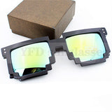 Deal with it Glasses Pixel Sunglasses Women Men Mosaic Sun Glasses Men's Women's Glasses CNC Design Retro