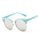 Brand Round Sunglasses Women UV400 Points sun glasses Women's shades outdoor sports