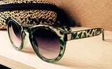 Sun Glasses women Men Unisex Round Sunglasses Rivet Plastic Frame Round Eyeglasses Glasses