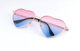 BOUTIQUE Heart Shaped Sunglasses WOMEN metal Reflective LENES sun GLASSES MEN sports Mirror