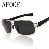 [ AFOOF ] Mens Polarized Sunglasses Brand Men Square Driving Sun glasses Ourdoor Coating Goggle