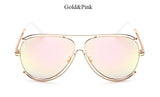 Pilot Sunglasses Women Italy Hollow Sun Glasses Mirror Goggle UV400 Shades