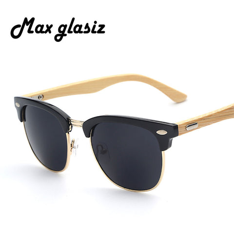 Bamboo sunglasses wood women men vintage glasses retro outdoor gafas madeira