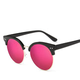 Brand Round Sunglasses Women UV400 Points sun glasses Women's shades outdoor sports