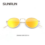 SUNRUN Men Sunglasses Designers Women's Sunglasses Retro Round Mirror Sunglasses Oculo de sol 8229