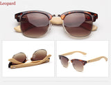 Cat eye Frame Classic Bamboo Sunglasses Men Mirrored Brand Wood Sun Glasses women Original Wooden S424