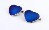 BOUTIQUE Heart Shaped Sunglasses WOMEN metal Reflective LENES sun GLASSES MEN sports Mirror