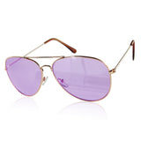 Retro sunglasses Radiation protection UV400 Men Women Sunglasses Reflective Lens Gold Silver Frame