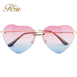 Heart Shaped Sunglasses WOMEN metal Reflective LENES sun GLASSES MEN sports Mirror