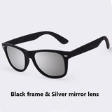 AOFLY Sunglasses Men Polarized Sunglasses Men Driving Mirrors Coating Points Black Frame Sun Glasses UV400